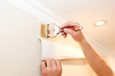 Pose de papier peint à Meria — revêtements muraux et toiles de verre